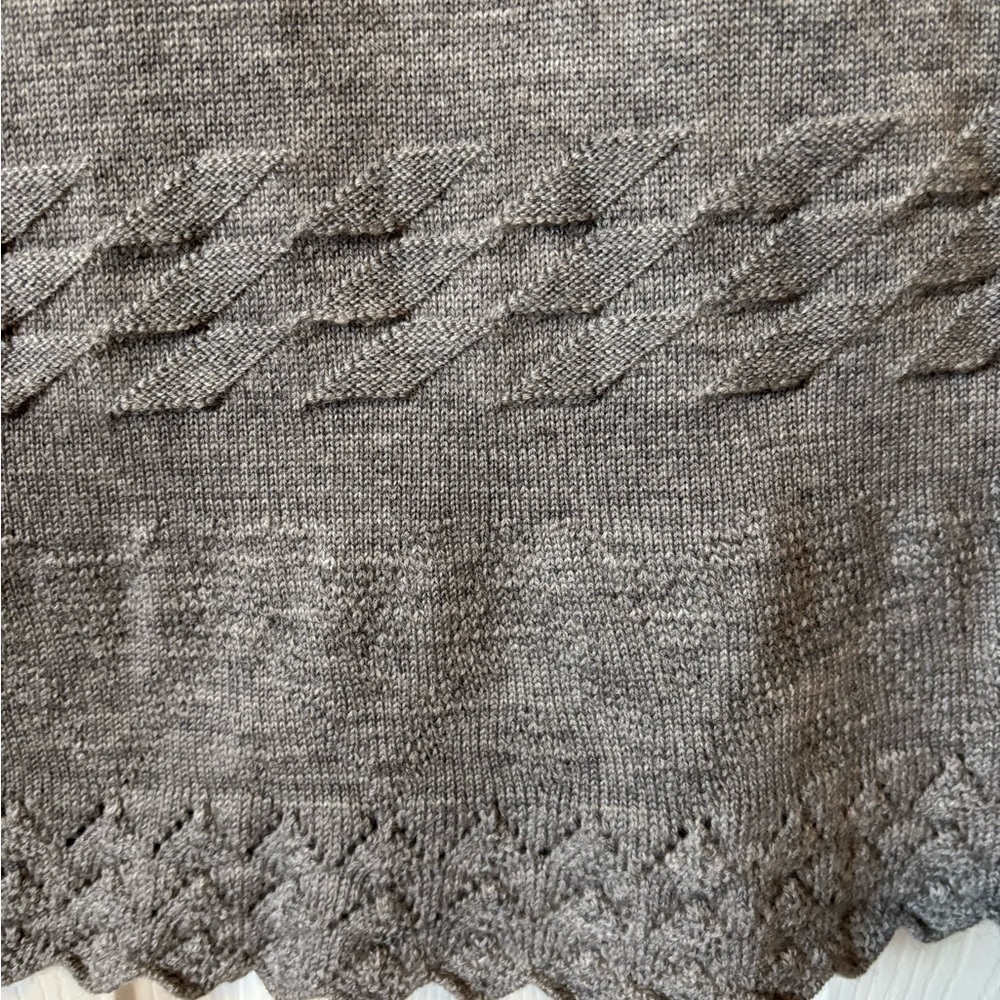 Dr. Haider Petkov Made in Vienna Fine Merino Wool Grey Pencil Midi Skirt - Picture 4 of 9